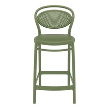 Home Square Indoor Outdoor Counter Stool in Olive Green - Set of 2