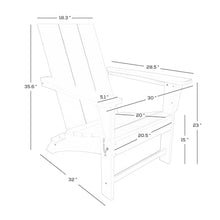 WestinTrends Ashore Modern Outdoor Folding Adirondack Chair Set of 4 Pacific Blue