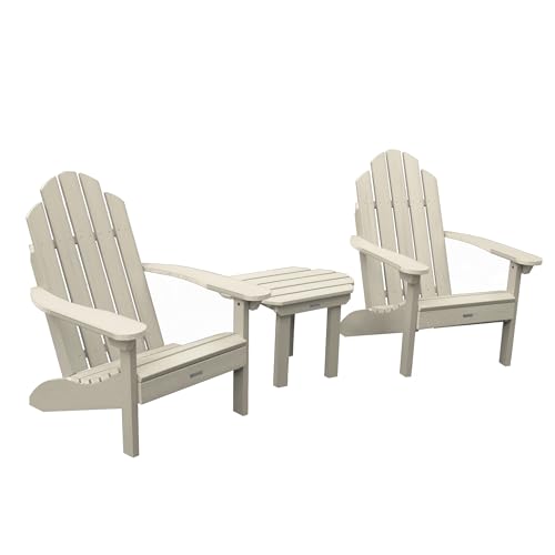 Highwood AD-KITCLAS5-WAE The Adirondack Collection Westport 3pc Set with Side Table, Whitewash