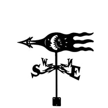 Weather Vane for Garden Sun and Moon Stainless Steel Weathervane All Steel Construction Outdoor Farm Wind Vane Roof Decoration (Style 5) (Style 1)