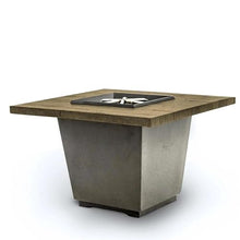 American Fyre Designs Cosmopolitan 36-inch French Barrel Oak Propane Gas Square Fire Table - Black Lava