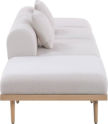 Meridian Furniture 55036Beige-S4C Laguna Collection Modern | Contemporary Outdoor Patio 4Pc. Modular Sofa, Teak Finish Aluminum, Waterproof Olefin Fabric, 142" W x 35.5" D x 28.5" H, Beige