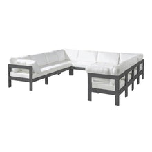Outdoor Escape White Fabric Outdoor Patio Modular Sectional with Weather-Resistant Cushions, Spacious Seating, Contemporary Style for Outdoor Living Spaces