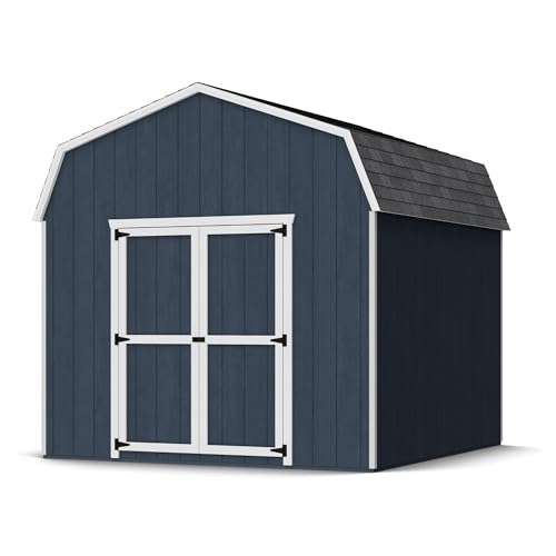 Little Cottage Co. 10x10 Value Gambrel Barn with 6 ft. Sidewalls with Floor, Outdoor Wood Storage Shed Do-It-Yourself Precut Kit