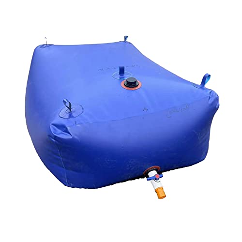 JIONET Water Bladder Tanks with Faucet, Folding Water Carrier Tank Large Capacity Soft Water Bag Drought-Resistant Water Tanks for Construction Watering (Color : Blue, Size : 1000L)