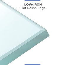 Ultra Clear Glass Table Top 36x60 Inch Rectangle - Low Iron Tempered Glass 1/4 Inch Flat Polished - Replacement for Dining Patio End Tables - Durable Table Protector
