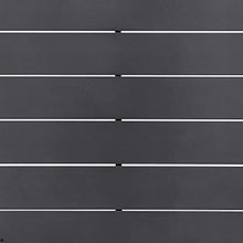 Armen Living Argiope Outdoor Patio 7-Piece Dining Table Set in Aluminum with Grey Cushions