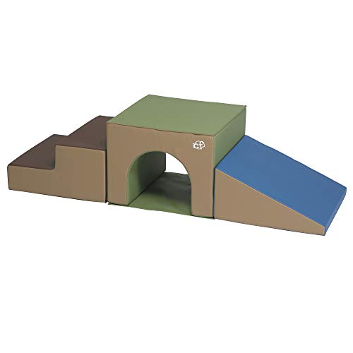 Children's Factory 3 Piece Over and Under Tunnel Climber Woodland