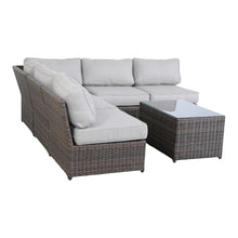 callmego Wicker Outdoor Seating Set with Cushions for Patio and Backyard Use