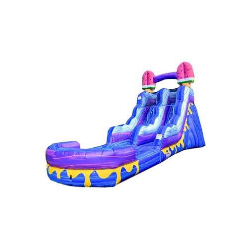 JumpOrange 15' Ice Pops Commercial Water Slide with Pool Purple/Blue