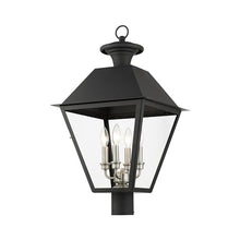 Livex Wentworth Collection 4 Light Outdoor Post Top Lantern Black