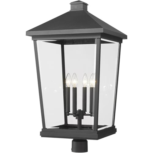 Z-Lite 4 Light Outdoor Post Mount Fixture 568PHXXLR-BK
