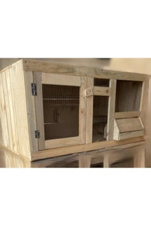 Large Bird Cage for Pigeons, Quail, Chickens - 39.4" W x 19.7" H x 19.7" D - Spacious Wooden Habitat for Poultry and Small Birds - Made in Turkey