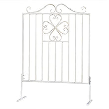 JIAOCKJIAO Garden Trellis Iron Art Fence Frame with Base, Metal Garden Obelisk Plant Climbing aid,for Courtyard/Lawn/Patio/Backyard/Terrace Decoration Plants Vine Support (Color : White)