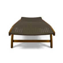 Homyee Premium Brown Patio Chaise Lounge w/Sturdy Acacia Wood Frame & PE Wicker Seat for Poolside, All Weather Outdoor Sunbed Lounge Chair w/Pull Out Side Tray and Wheels for Garden, Deck, Set of 2