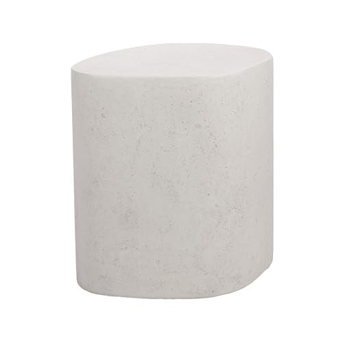 Night Dove Designs End Table, Perch - Oval/Grey, 17" x 18" x 13"