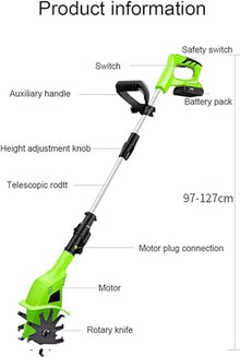 Garden Tiller,Electric Tillers Cordless Rotavator Lightweight Handheld Garden Tiller Rotavator with 4000Mah Rechargeable Battery and Charger Cordless Garden Cultivator
