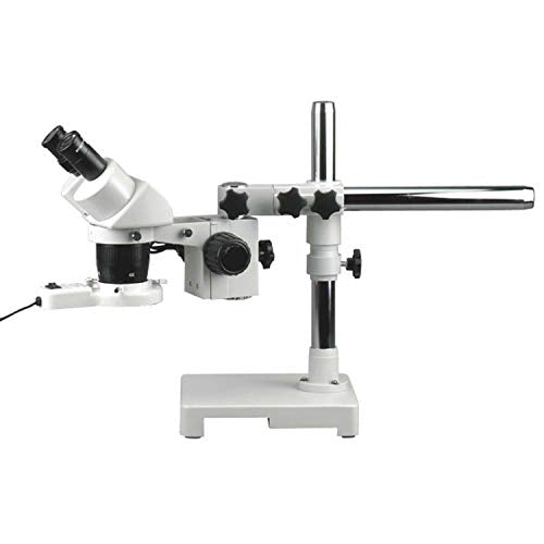 AmScope Binocular Stereo Microscope WH10x Eyepieces 5X/30X Magnification White
