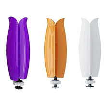 OLONETO 1200W-2000W Vertical Axis New Energy Tulip Wind Turbine 12V/24V Breeze Start Power Generation System Wind and Solar Complementary Power Supply System (Color : Purple, Size : 1200W)