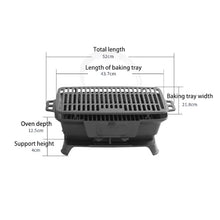 Cast Iron Grill – Outdoor, Portable Charcoal Grill and Tabletop Cast Iron Durable, Small Charcoal Grill, BBQ Grill Perfect for Outdoor Picnic Camping Patio Backyard Cooking