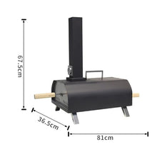 Yioryo 11 Inch Outdoor Pizza Oven - Wood Pellet Outdoor Pizza Oven with Intergrated Thermometer, Pizza Oven Outdoor, Portable Stainless Steel Pizza Oven