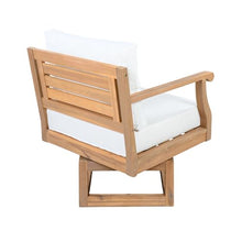 Merax Set of 2 Outdoor Acacia Wood Swivel Chairs with Cushions, 360° Patio Conversation Chairs, Weather Resistant Wooden Lounge Seating for Porch, Garden, Deck, Backyard