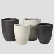 TITAN GREAT OUTDOORS Ash & Ember 22" Laurel Charcoal Planter, Lightweight Fiberstone Composite with Weather-Resistant Finish, Modern Planter Pot for Indoor and Outdoor Plants