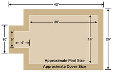 18' x 36' Rectangle with 4' x 8' Center End Step Ultra-Loc III Solid Tan In-Ground Pool Safety Cover