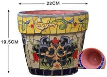 FAFACAI Classical Garden Floor Indoor Plant Pot Outdoor Garden Planter Flower Cylinder European Retro Ceramic Flower Pot Courtyard Balcony Landscape Decor Pots Courtyard Floor Indoor (22 * 19.5cm)