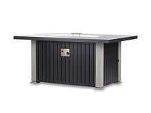 EV Fires 52" Classic Black and Grey Rectangle Propane Fire Pit Table, Easy to Operate Electrical Ignition - Fire Glass, Lid, and Cover Included