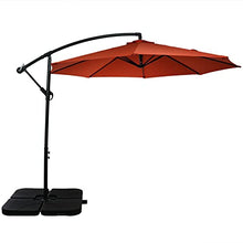 Sunnydaze Cantilever Umbrella with Square Base Included, 10', Burnt Orange