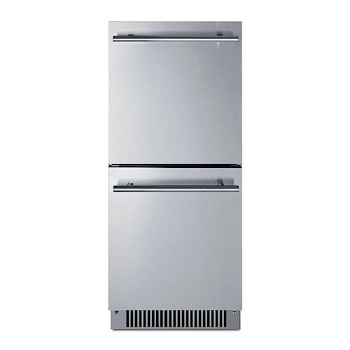 Summit 15-Inch 2.8 Cu. Ft. ADA Compliant Outdoor Double Drawer Compact Refrigerator - ADRD15OS