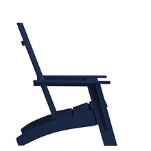 EMMA + OLIVER Set of 4 Navy Modern Dual Slat Back Adirondack Chairs