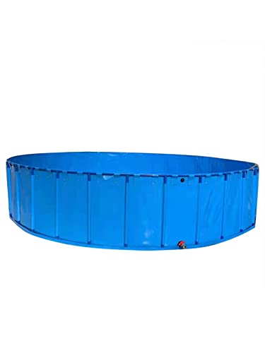 Round Lap Pool with Plastic Frame, Family Backyard Steel Frame Pool 2 3 4 5 Feet Deep, for Toddlers Age 1-3/ Kids Ages 8-12/ Adults, Blue Above-ground Pools/ Round Piscina Grande ( Color : D x H , Siz