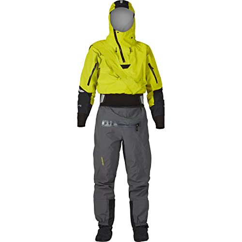 NRS Men's Navigator Gore-TEX Pro Semi-Dry Suit Chartreuse-S