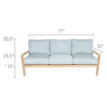 Royal Teak Collection COA3-GRANITE Coastal Deep Seating Teak Sofa, Granite