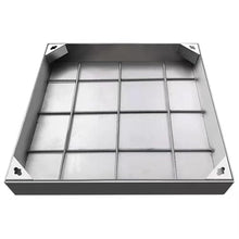 1pc SS Recessed Square Manhole Cover & Frame - Inspection Chamber Drain Covers for Garden Driveways,Block Paving(700x700x50mm)