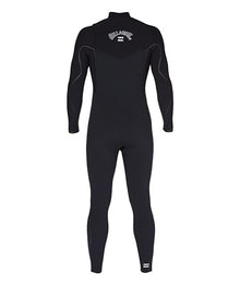 Billabong Mens 4/3mm Furnace Natural Zipperless Fullsuit Wetsuit Black Small