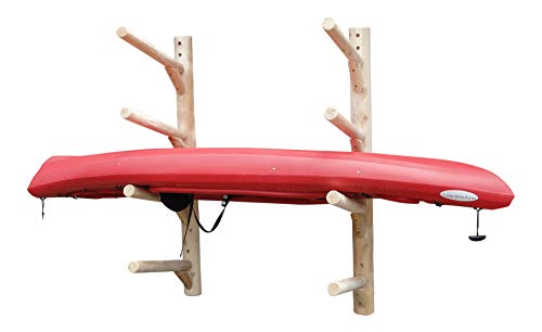 Log Kayak Rack 4-Place Kayak/SUP Wall-Mounted Rack Canyon Brown