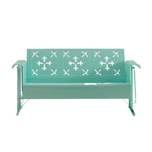 Crosley Furniture Azalea 3-Person Retro Metal Outdoor Patio Sofa Glider