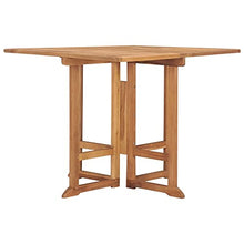 KTHLBRH Outdoor Patio Table Outdoor Furniture Patio Dining Table Folding Patio Dining Table 35.4"x35.4"x29.5" Solid Teak Wood