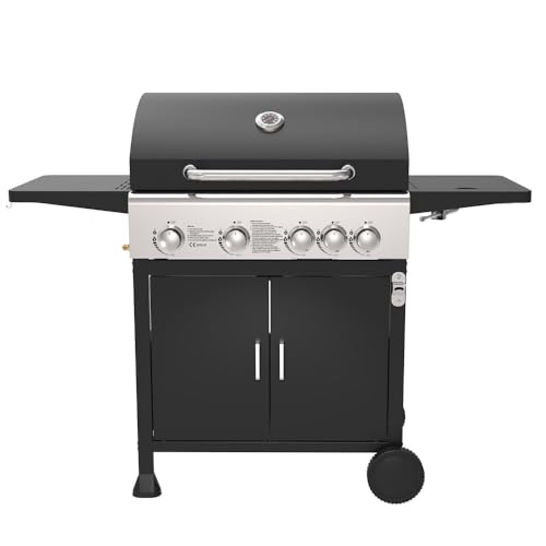 Multi-Functional 4 Burner Gas Grill for Outdoor Camping and BBQ