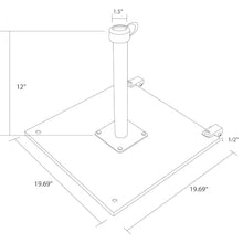 OROTLECT 75.1 Lb. Steel Free Standing Umbrella Base with Wheels