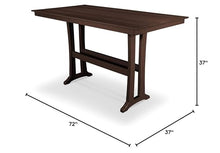 Trex Outdoor Furniture™ Farmhouse Trestle 37" x 72" Bar Table in Vintage Lantern