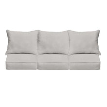 Sorra Home 23 in x 25 in x 5 in Deep Seating Pillow and Cushion Set-Corded Sofa, Standard, Ivory 5 Pound