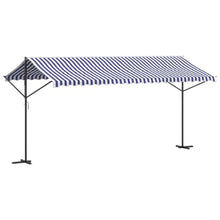 SDVantage Free Standing Awning 600X300 Cm Cream, Double-Sided Outdoor Patio Umbrella with Powder-Coated Steel Frame, Uv Water-Resistant Garden Shade for Deck,White-5 X 3 M