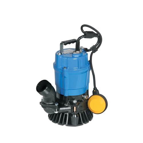 Tsurumi Pump HSZ2.4S Submersible Trash Pump with Float Switch 1/2 HP 115V 2" Discharge for Sand and Solids Dewatering | 53 GPM / 3180 GPH