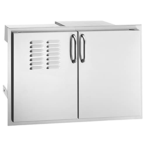 Double Access Doors with Dual Drawers and Tank/Trash Tray, Louvered Door by Fire Magic by RH Peterson