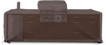 Covers & all Outdoor Kitchen Island Cover, Customize Left Right & Straight Shapes,12 Oz Waterproof UV & Weather Resistant Patio BBQ Grill Island protector with Handles Air Vents (Coffee)