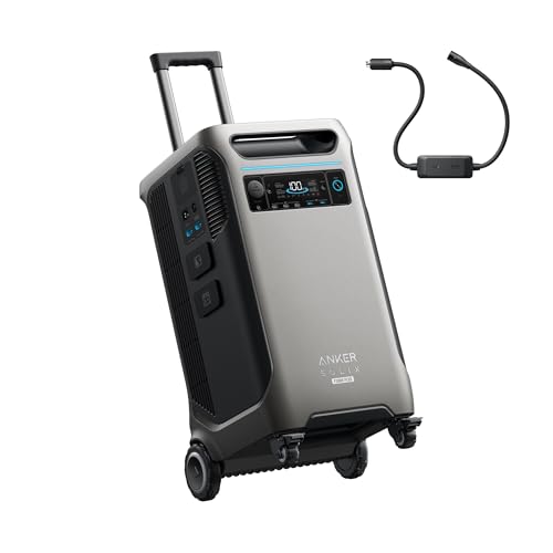 Anker SOLIX F3800 Plus Portable Power Station and 240V Generator Adapter
